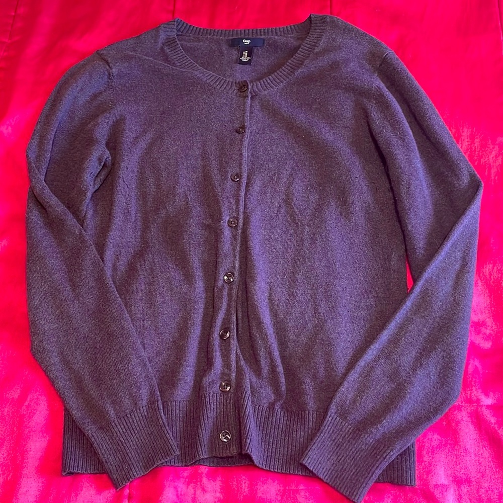Purple Botton Up Sweater